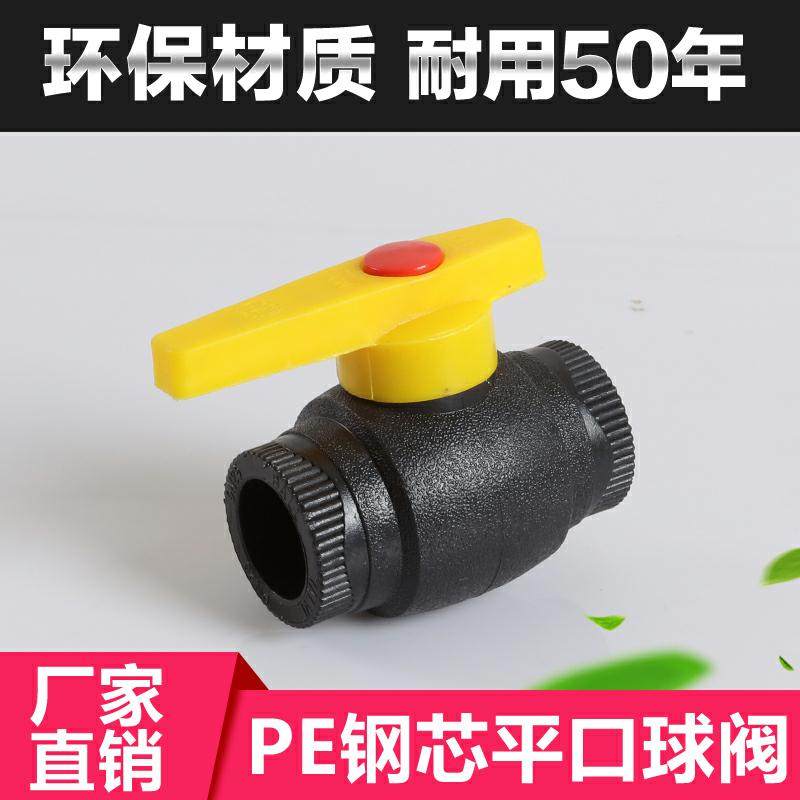 PE钢芯球阀门钢阀黑色自来水管热熔接头承插开关配件202532405063