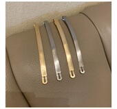 日系极简气质百搭长款 一字夹高级感边夹刘海夹顶夹后脑勺发卡韩国