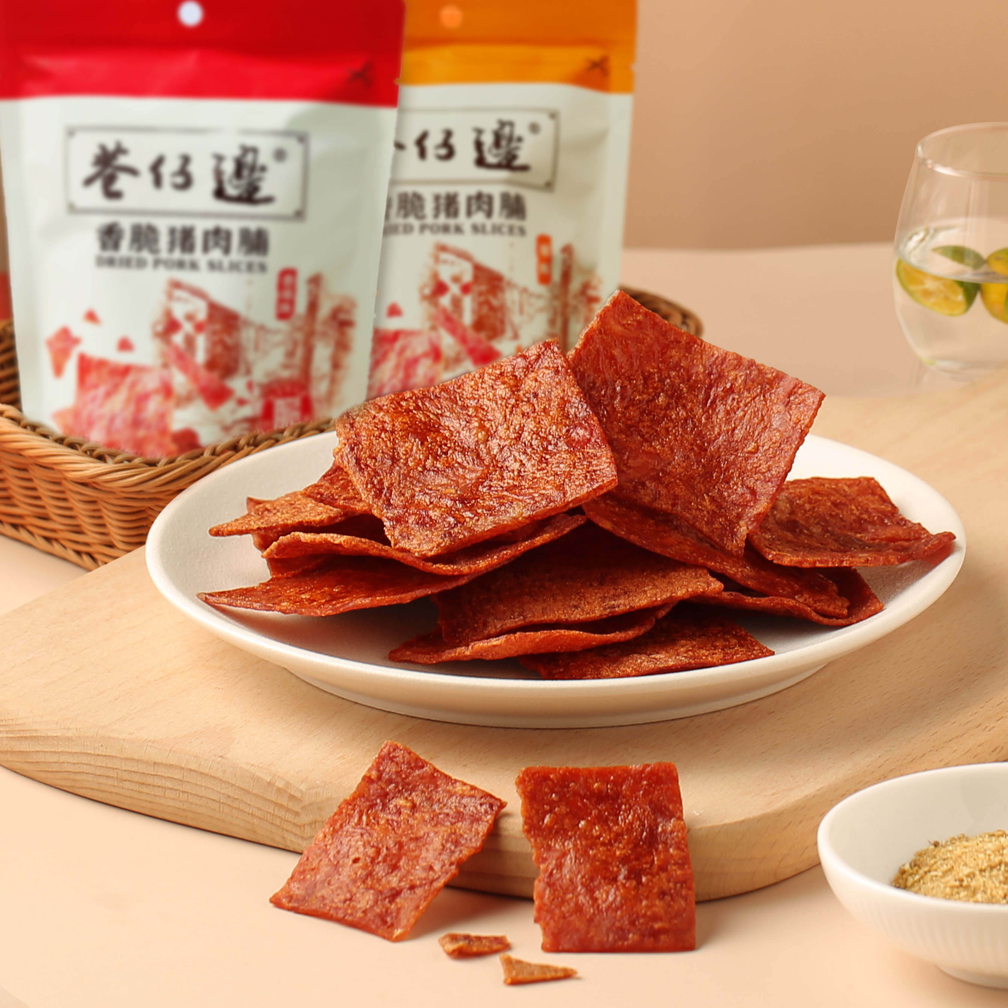 巷仔边香脆猪肉脯高蛋白即食熟食办公室解馋营养休闲零食食品