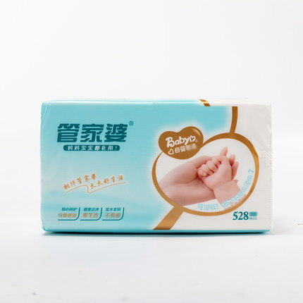 管家婆婴儿纸 抽纸 面巾纸卫生纸 528张 132抽4层 180mmX151mm