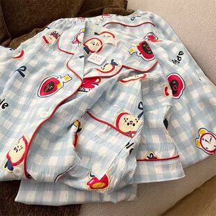 大码 日系卡通学生2026年新款 短裤 短袖 夏天可爱家居服 睡衣女夏季