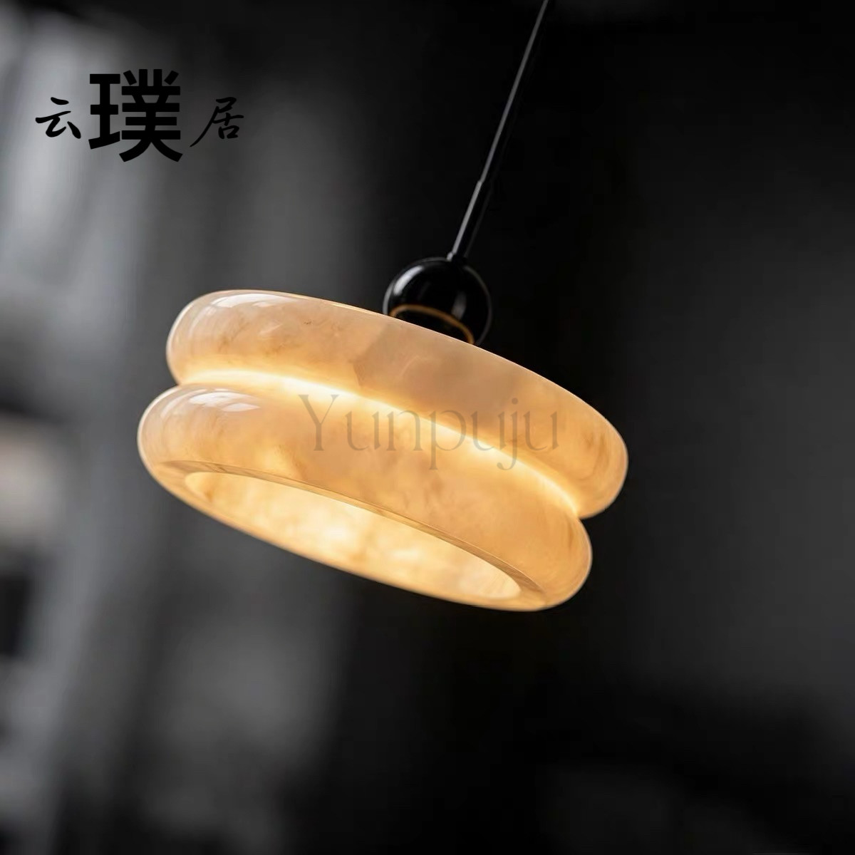 意式极简西班牙天然云石吊灯轻奢壁灯