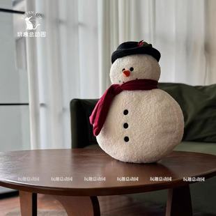 圣诞姜饼雪人抱枕毛绒玩具玩偶公仔沙发靠枕床头靠垫客厅装饰摆件