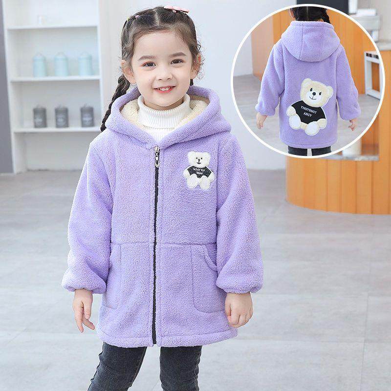 儿童羽绒服罩衣外套男女连帽幼儿园校服宝宝罩褂防尘护衣棉服可爱