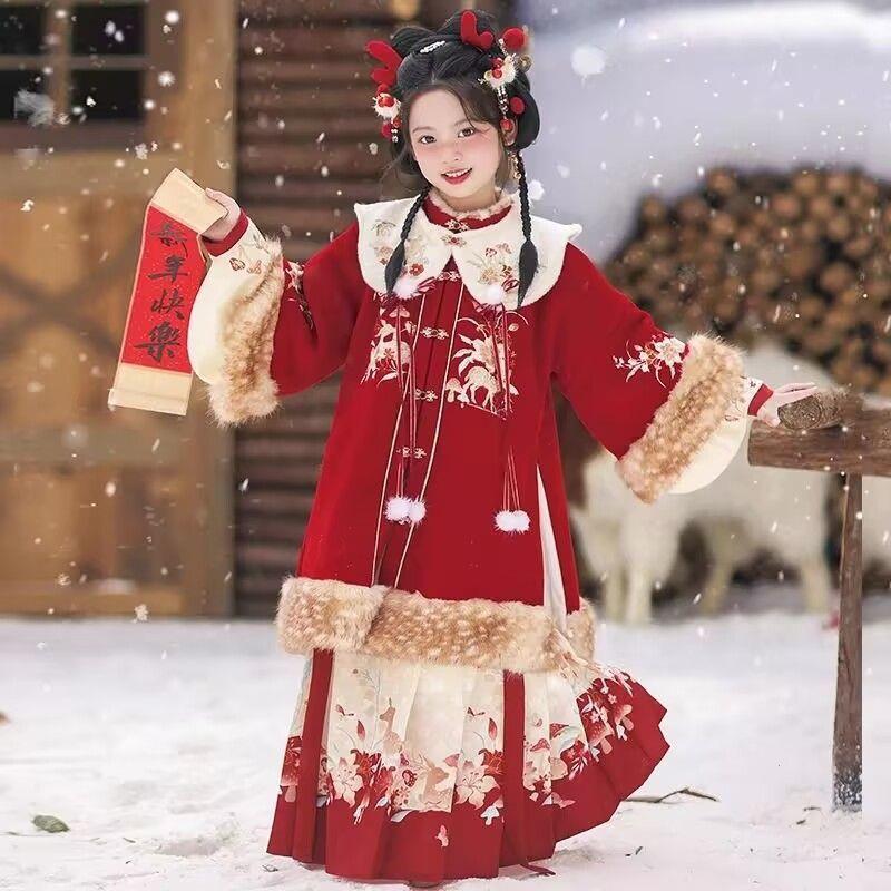 汉服女童冬装宝宝中国风