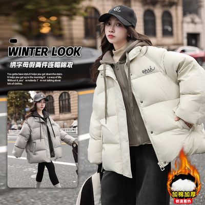 棉袄大童羽绒女款服连帽免洗