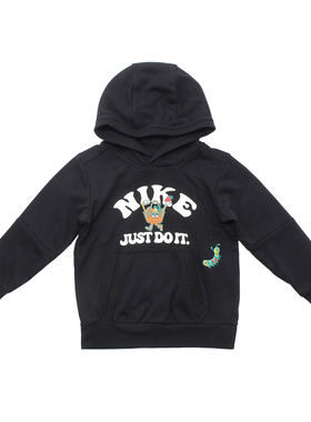 NIKE耐克潮流休闲男中童春秋连帽套头衫运动卫衣 DR9986-739-010