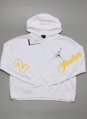 瑕疵清仓L码NIKE耐克潮流女装JORDAN连帽套头衫运动卫衣DZ3379