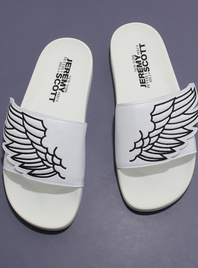 ADIDAS三叶草潮流男女X JEREMY SCOTT翅膀联名休闲运动拖鞋GY2505