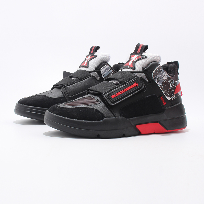 anta安踏板鞋男鞋潮流漫威联名休闲鞋高帮魔术贴运动鞋91948077-2