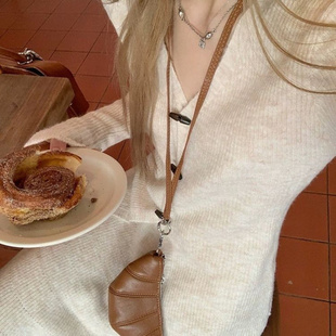 林初一休闲气质高级感毛衣半身长裙两件套女秋冬显瘦时尚针织套装