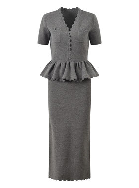 26春季新款法式小香风针织连衣裙