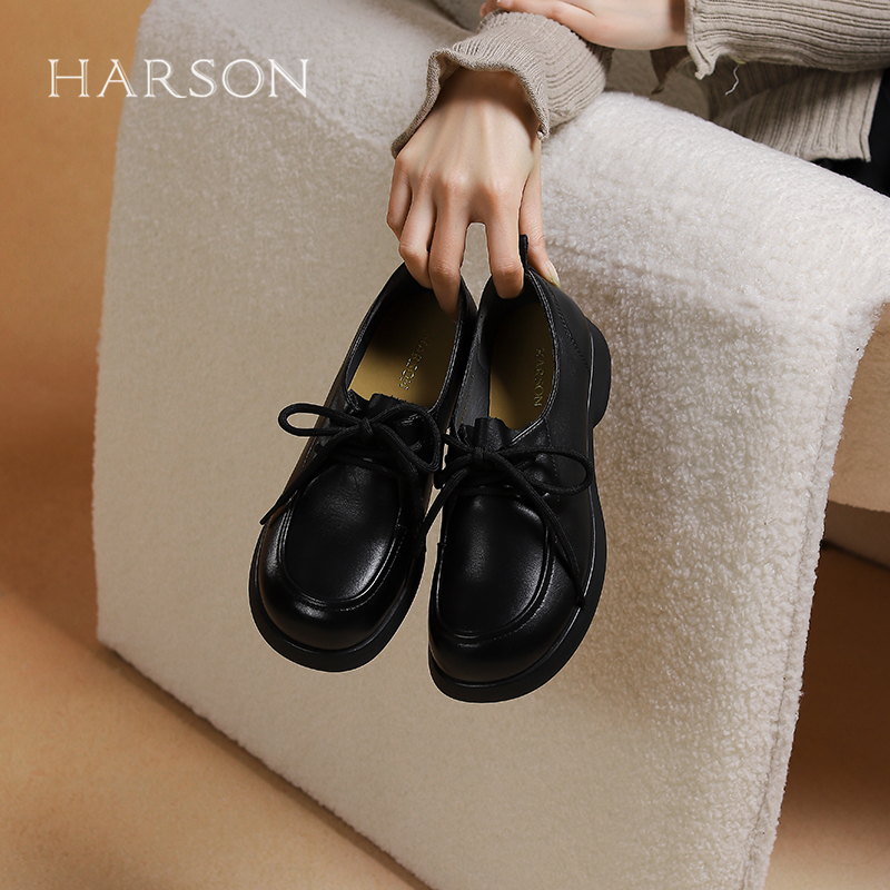 哈森时尚玛丽珍鞋2025春季新款