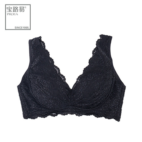 女士中厚杯宽侧边聚拢无钢圈文胸