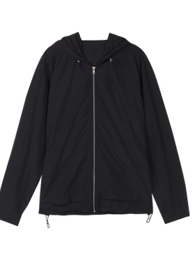 宝路易男士梭织黑色拉链连帽风衣长袖伸缩宽松透气外套男1131911X