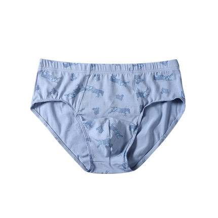 PROEA/宝路易男士几何斑马三角大码裤棉质舒适透气中腰男士三角裤