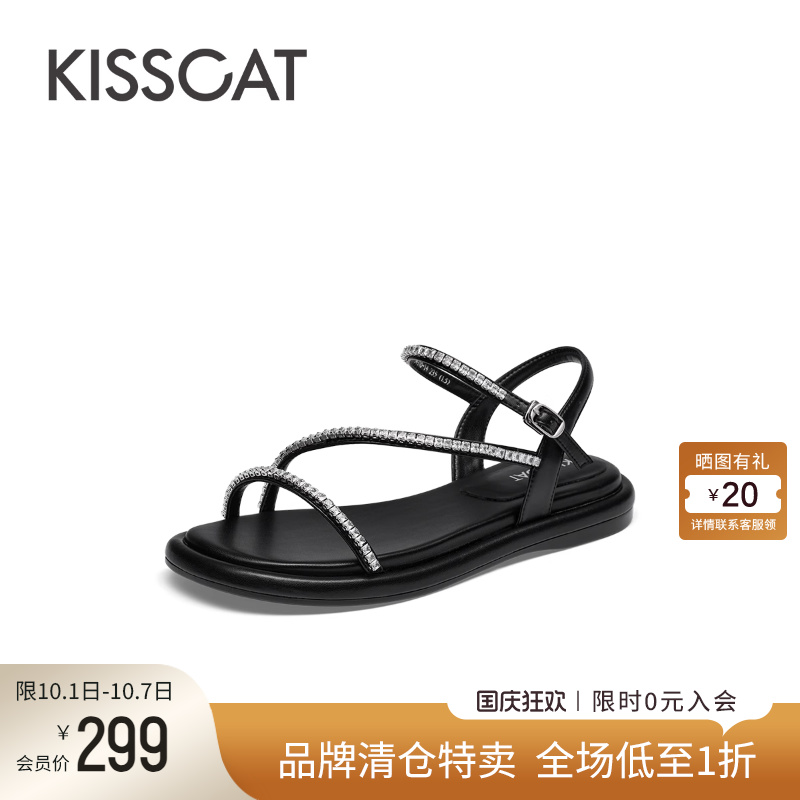接吻猫舒适百搭时装凉鞋