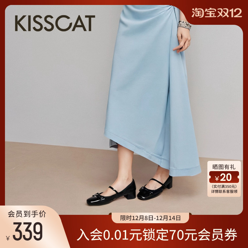KISSCAT接吻猫法式复古玛丽珍鞋
