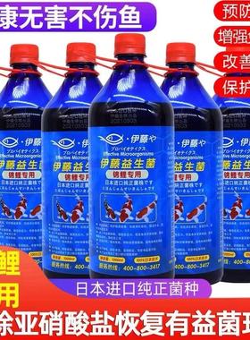 伊藤益生菌兰寿泰狮金鱼锦鲤专用EM菌调水拌饲料失鳔气泡便观赏鱼