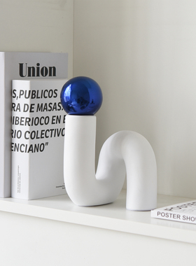 现代简约抽象几何艺术摆件样板间客厅书房书柜家居装饰工艺礼品摆