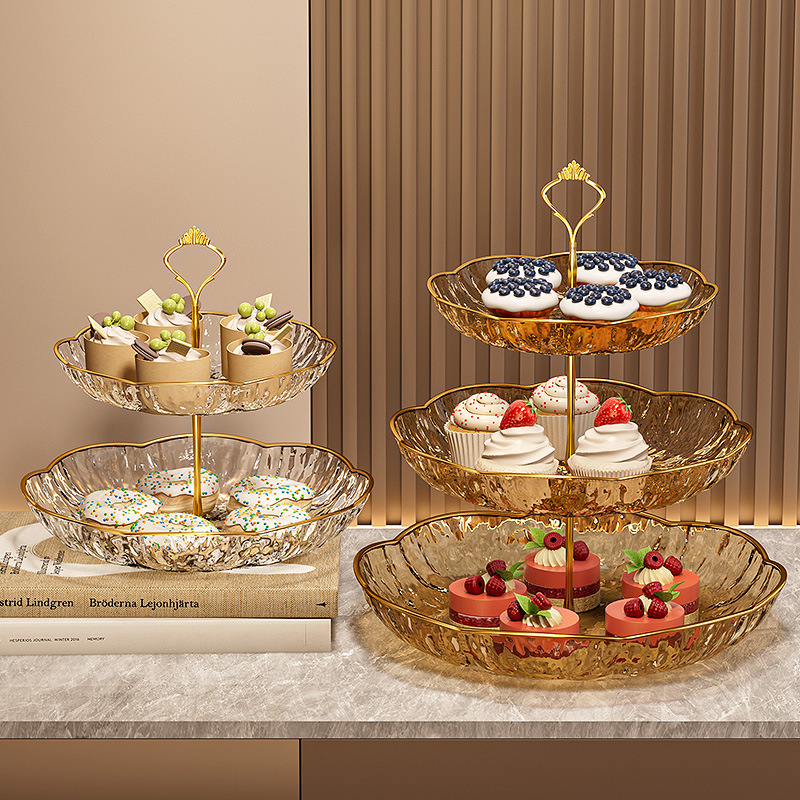 优选多层水果盘家用糖果盘客厅茶几甜品点心盘酒店前台摆件