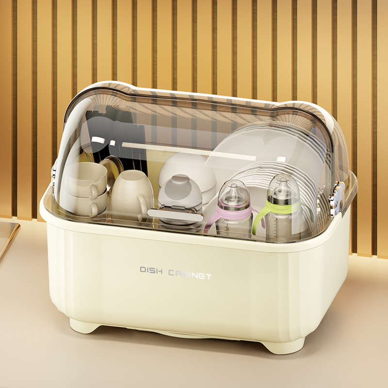 厨房碗碟沥水架碗柜盘家用带盖子碗筷收纳盒大号防尘餐具放碗碟