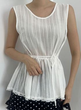 六0719韩国正品b-as-ico17850 背心区人气浪漫秋季简约通勤百搭