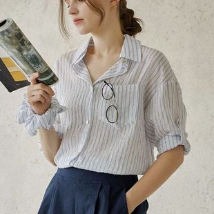 区气质直邮知性甜美街舞秋夏清新 六0719韩国正品 dodry 40017 衬衫