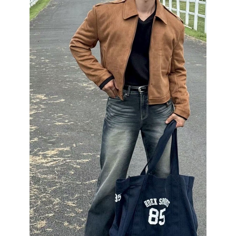 九1108韩国东大门男装运动瑜伽外套区MOTTO-8693694复古冬款时装