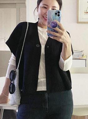 六0923韩国正品whos-girl-27133 马甲区夏季原宿正品修身休闲学院