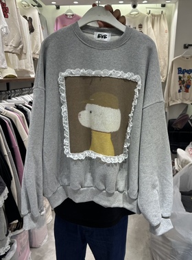 八1203韩国东大门卫衣加绒区4514746休闲百搭直邮洋气人气简洁