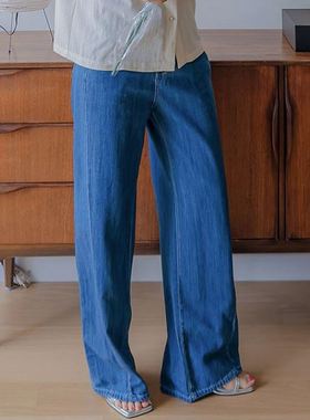 六0719韩国正品68705 牛仔裤区原宿秋季修身通勤学院纯色大气正品