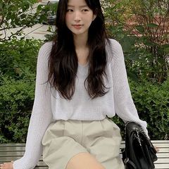 六0719韩国正品44635 针织衫区舒适直邮都市人气原宿秋季修身通勤