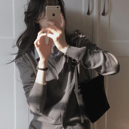 三0124韩国官网Slowand-t9052女针织衫简约通勤炸街纯色优雅正品