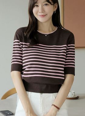 六0923韩国正品82325 针织衫区夏款清新新款洋气直邮时装甜美流行