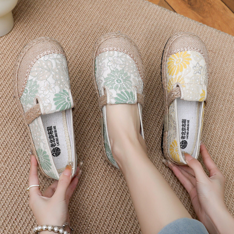 春夏中国风棉麻老北京布鞋女复古绣花汉服鞋子透气手工森系渔夫鞋,女鞋,乐福鞋（豆豆鞋）,淘宝优惠券,粉丝福利购,淘宝优惠卷