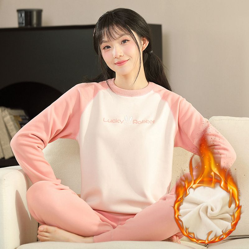 青少年新款保暖内衣女士秋衣秋裤