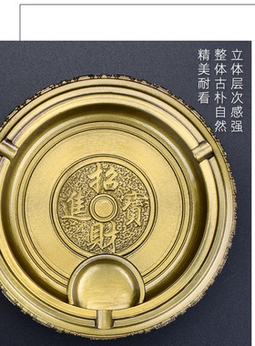 茶桌复古带盖烟灰缸办公室防风树脂茶几烟缸大号家用创意个性潮流