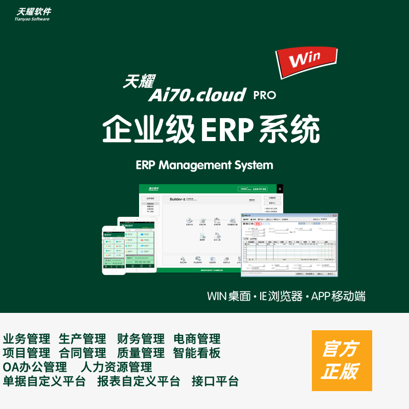 ERP生产财务凭证报表记账软件