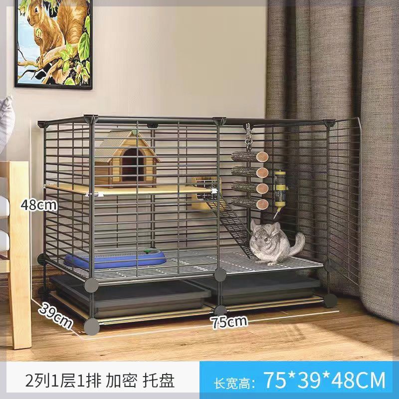 龙猫松鼠笼子柜笼防逃跑花枝鼠睡房别墅笼子加密四季通用加高饲养