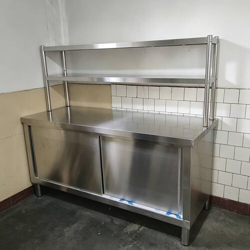 加厚不锈钢拉门工作台