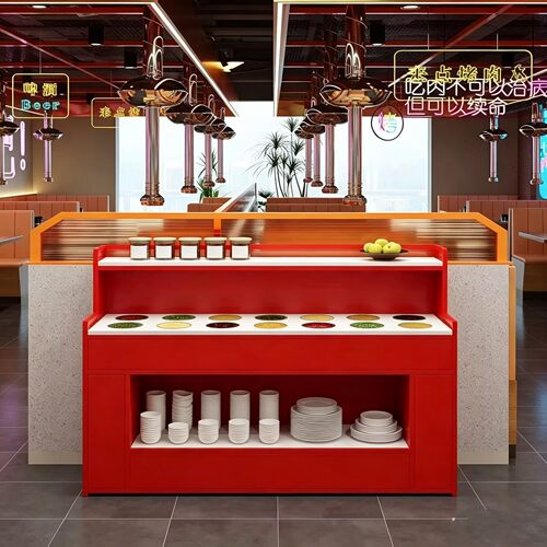 水果小料台饭店餐厅麻辣烫酱料小