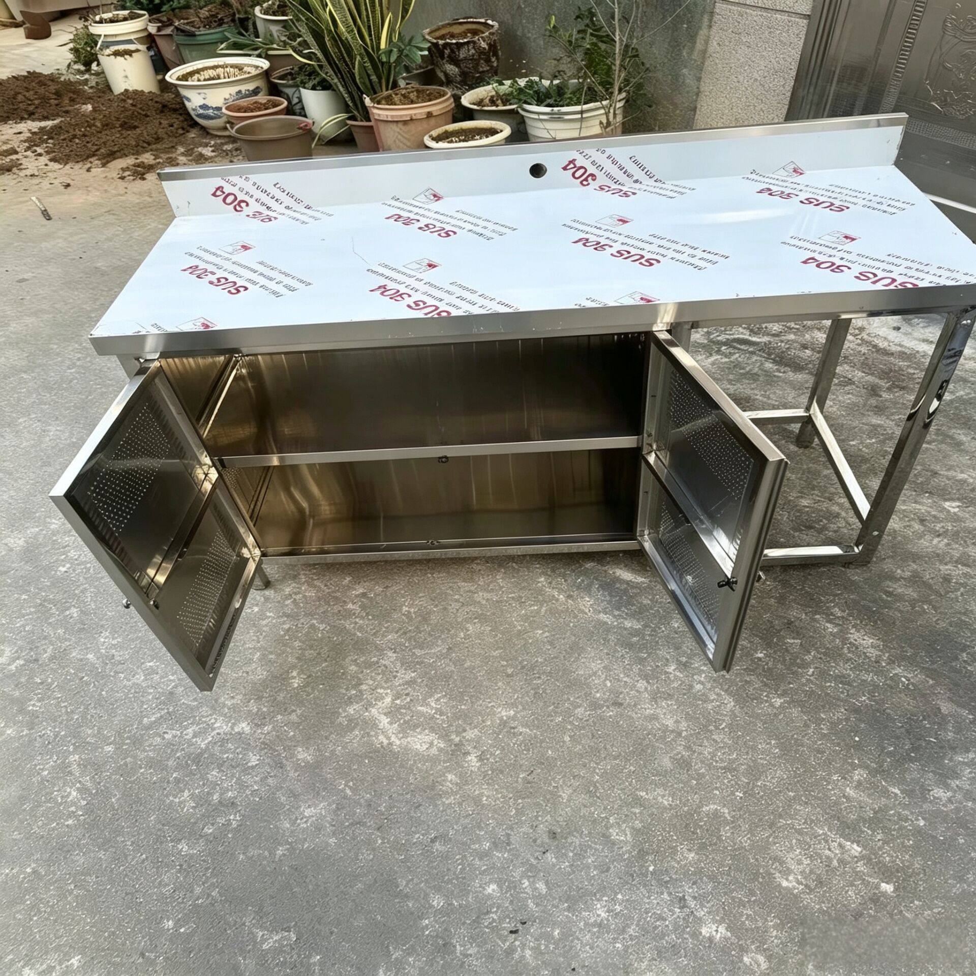 家用厨房灶台煤气罐槽多层操作台一体式储物碗柜厨房置物架落地