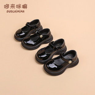2025春季 漆皮公主鞋 新款 女宝乐福鞋 女童小皮鞋 软底演出鞋 儿童单鞋