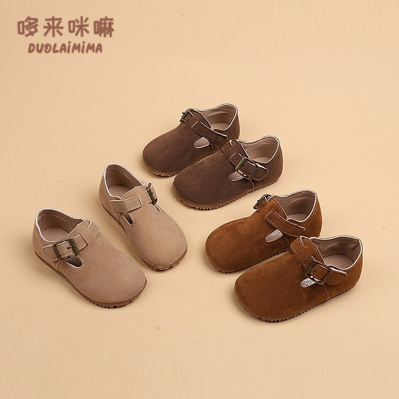儿童磨砂皮2025春季新款女童勃肯鞋时尚单里皮鞋男童软底豆豆鞋,童鞋/婴儿鞋/亲子鞋,皮鞋,淘宝优惠券,粉丝福利购,淘宝优惠卷