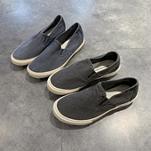 一脚蹬帆布鞋 复古板鞋 休闲鞋 渔夫鞋 牛筋平底懒人鞋 透气新款 子男士