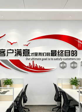 办公室会议室立体自粘励志墙贴