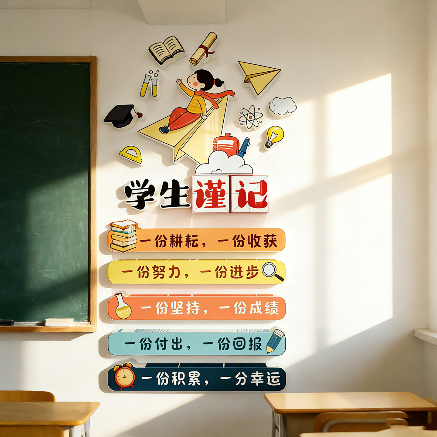 中小学班级公约黑板报自粘墙贴