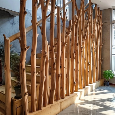 天然原木干树枝装饰隔断纯手工屏风隔断树干民宿客厅玄关树干造景