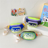 潮牌撞色运动腰包男女百搭斜挎胸包轻便多功能休闲包男女童斜挎包